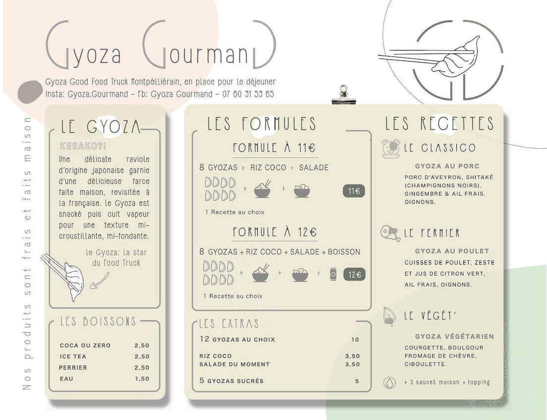 Menu Gyoza