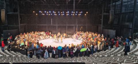 Saperlipopette 2023, retour 5 Amphi sous la pluie